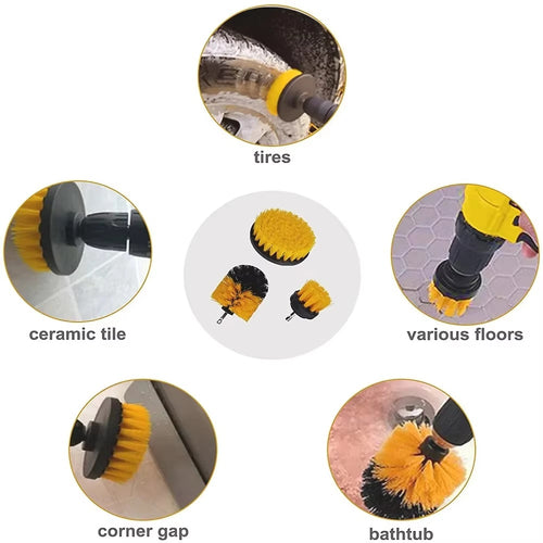 17PCS Car Detailing Cleaning Brushes Kit Brushes For Automotive Cleaning Auto Air Cleaning Electric Drill Brush Cars Dirt Dust Cleaning